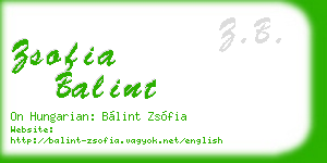 zsofia balint business card