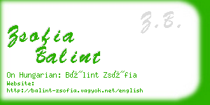zsofia balint business card